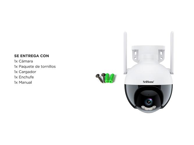 Cámara de Seguridad IP SriHome 2MP Wifi-LAN 12V - 5