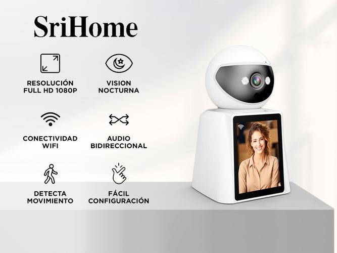 Kit x 6 Cámara de Seguridad SriHome Audio Bidireccional Pantalla HD 28 Pulgadas - 1