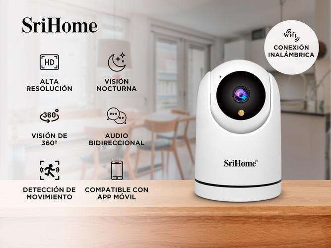 Cámara De Seguridad Srihome 1080p Audio Bidireccional Conexión  WIFI - 1