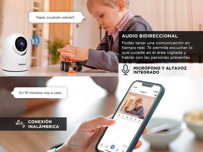Cámara De Seguridad Srihome 1080p Audio Bidireccional Conexión  WIFI - 2
