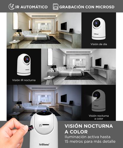 Cámara De Seguridad Srihome 1080p Audio Bidireccional Conexión  WIFI - 4