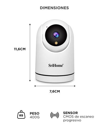 Cámara De Seguridad Srihome 1080p Audio Bidireccional Conexión  WIFI - 5