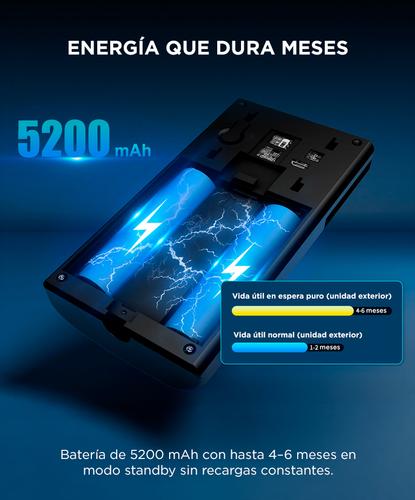 Timbre Inteligente Inalambrico Srihome DH002 4MP Wifi Con Camara HD Vision Nocturna Audio Bidireccional Sensor PIR Bateria 5200mAh Y DingDong Incluido - 5