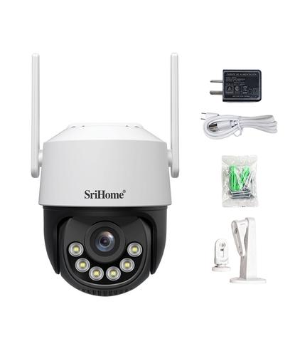 Camara De Seguridad Wifi Exterior Srihome SH072 8MP 4K Dual Wifi 24G 5G Lente 36mm Vision Nocturna Color IP66 Audio Bidireccional Rotacion 360 - 6