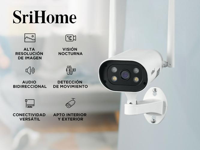Kit x 3 Cámara de Seguridad SriHome 4mp Alarma Visión Nocturna - 1
