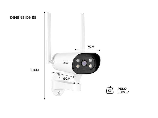 Kit x 3 Cámara de Seguridad SriHome 4mp Alarma Visión Nocturna - 5