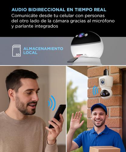 Cámara de Seguridad SriHome Bombilla WiFi 360 Full HD - 3