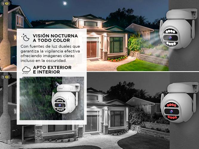 Kit x2 Cámara de Seguridad sh047 SriHome 4mp Audio De Pared o Techo - 3