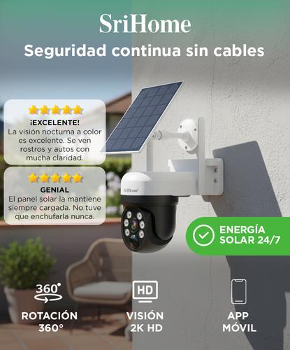 Cámara de Seguridad SriHome 2k 4mp Con Panel Solar - 1