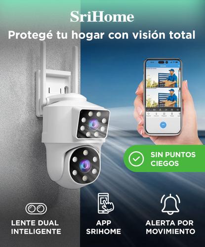 Camara de seguridad SriHome Lente Dual WiFi Exterior Alerta Movimiento  - 1