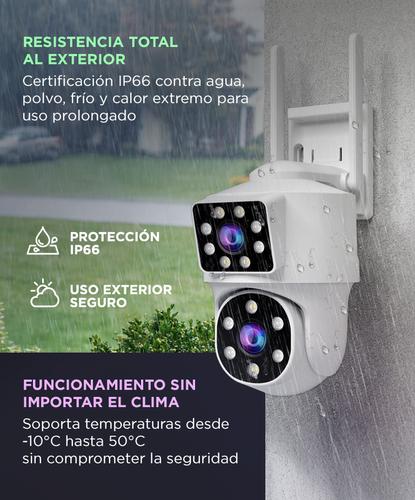 Camara de seguridad SriHome Lente Dual WiFi Exterior Alerta Movimiento  - 3