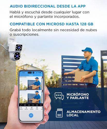 Camara de seguridad SriHome Lente Dual WiFi Exterior Alerta Movimiento  - 4