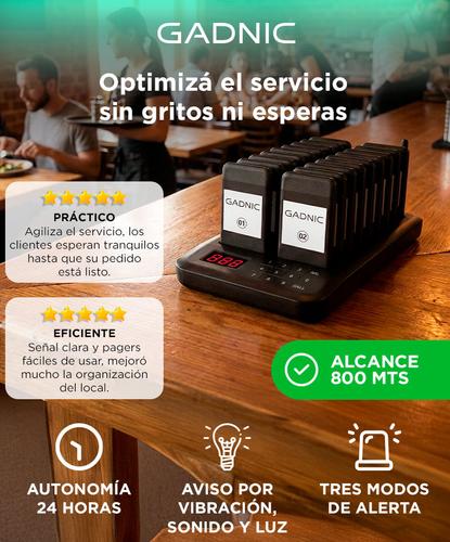 Llamador de Servicio Pager Gadnic Para Restaurante Gastronomía x16 - 1