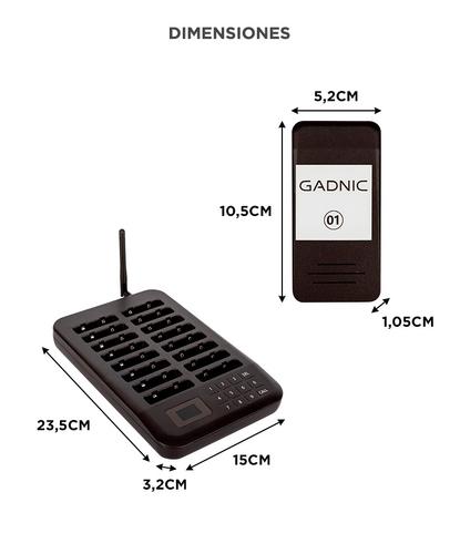 Llamador de Servicio Pager Gadnic Para Restaurante Gastronomía x16 - 5