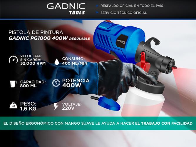 Pistola de Pintura Gadnic PG1000 400w Regulable - 1