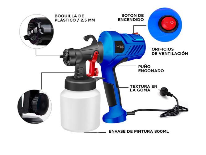 Pistola de Pintura Gadnic PG1000 400w Regulable - 4