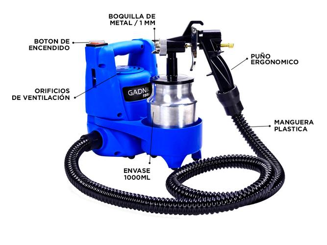 Pistola de Pintura Gadnic PG2000 650w Compresor Usado - 4