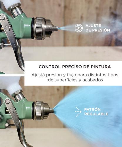 Pistola Para Pintar Bron By Gadnic HVLP Precisión 600ml Ajustable - 2