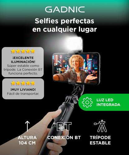 Tripode Gadnic Bastón de Selfie Con Bluetooth y Flash - 1