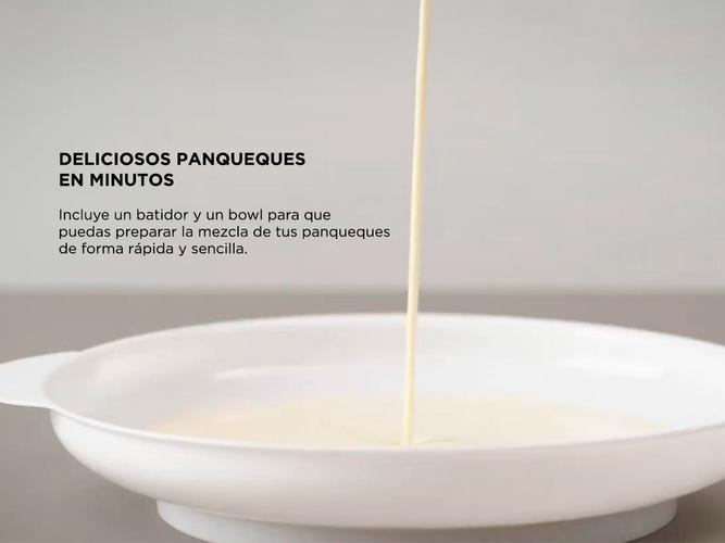 Panquequera Electrica Winco W102 800W 185cm Anti-adherente Batidor Bowl  - 3