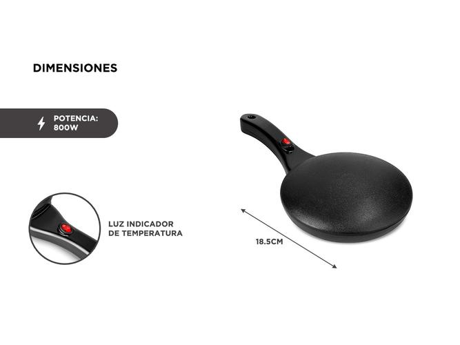 Panquequera Electrica Winco W102 800W 185cm Anti-adherente Batidor Bowl  - 4