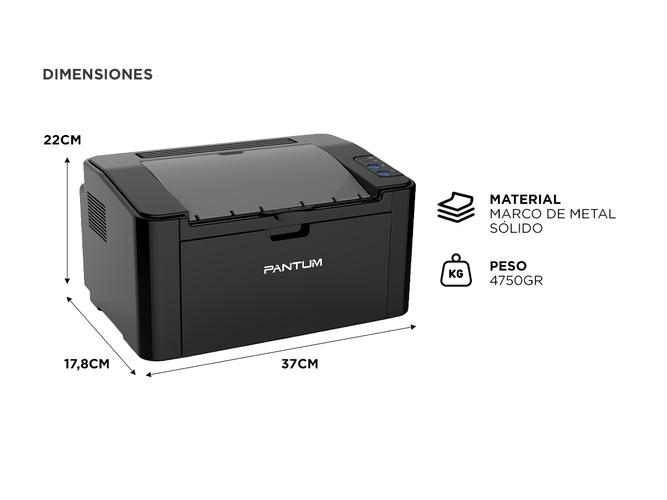 Impresora Laser Pantum P2500 Monocromática - 4