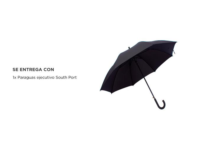 Paraguas Largo South Port Automatico Antiviento Con Mango Curvado  - 4