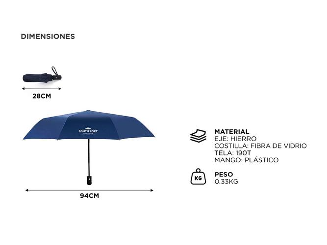 Paraguas Corto South Port Apertura Automática  - 3
