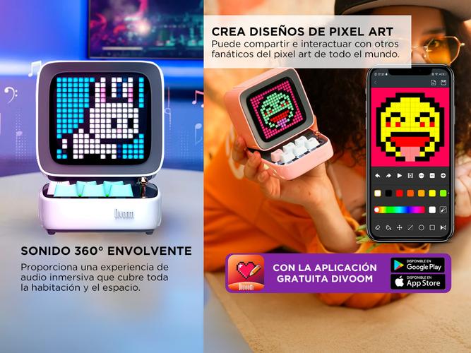 Parlante Bluetooth Divoom Ditoo Pc Retro Pixel Art - 2