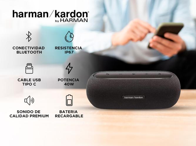 Parlante Portátil Harman Kardon Luna Color Negro - 1