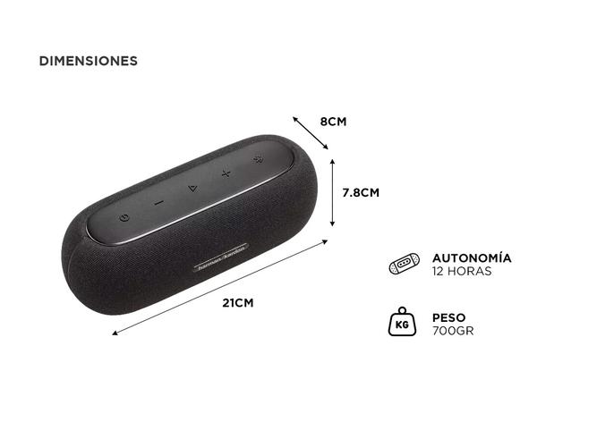 Parlante Portátil Harman Kardon Luna Color Negro - 4
