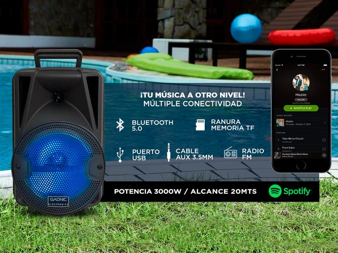 Parlante Gadnic Live Studio XBS3 Bluetooth 3000w Función Karaoke + Micrófono - 2