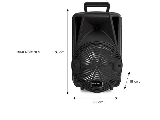 Parlante Gadnic Live Studio XBS3 Bluetooth 3000w Función Karaoke + Micrófono - 4