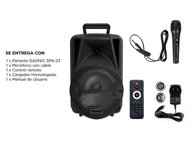 Parlante Gadnic Live Studio XBS3 Bluetooth 3000w Función Karaoke + Micrófono - 5