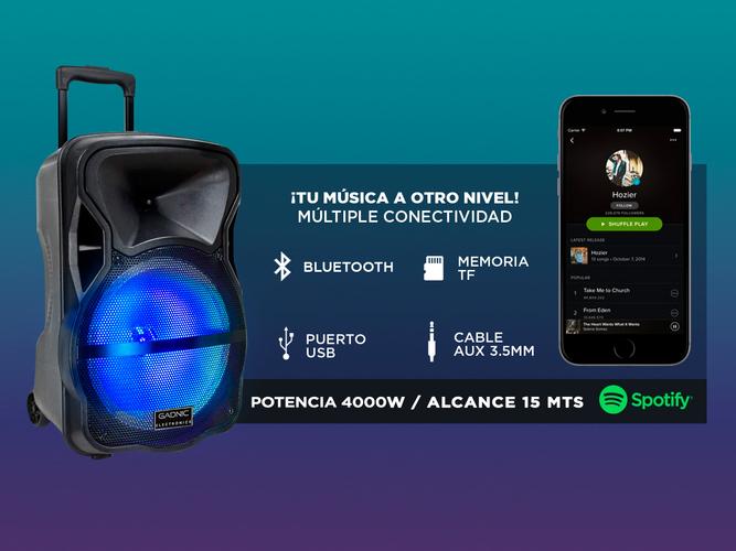 Parlante Gadnic Live Studio XBS5 Bluetooth 4000w Micrófono Karaoke - 2