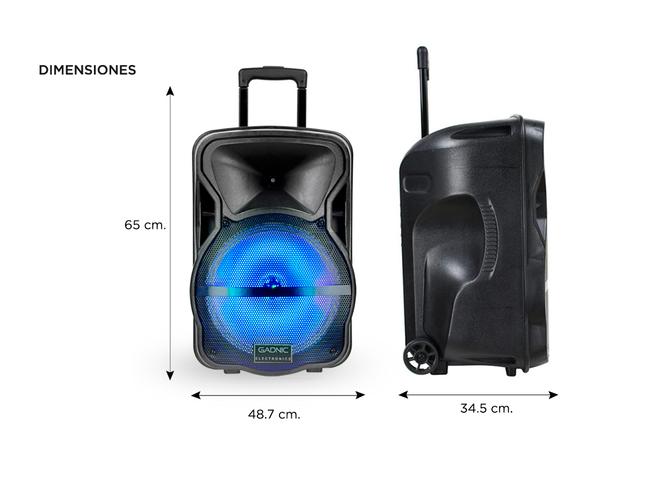 Parlante Gadnic Live Studio XBS5 Bluetooth 4000w Micrófono Karaoke - 3