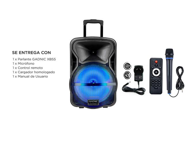 Parlante Gadnic Live Studio XBS5 Bluetooth 4000w Micrófono Karaoke - 6