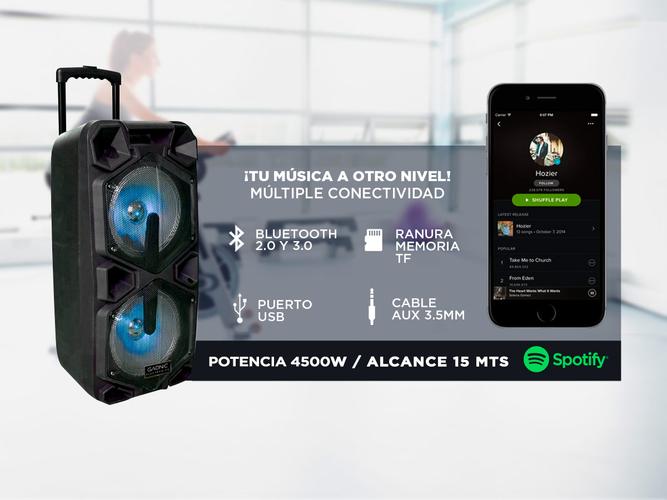 Parlante Gadnic Live Studio XBS6 Bluetooth 4500w Micrófono Karaoke - 2