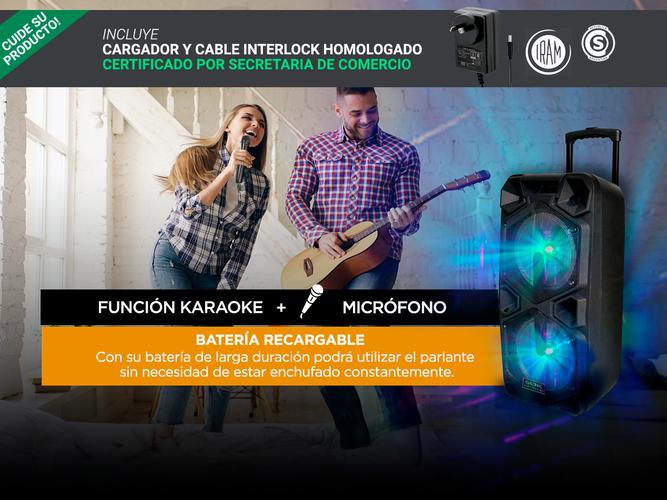 Parlante Gadnic Live Studio XBS6 Bluetooth 4500w Micrófono Karaoke - 3