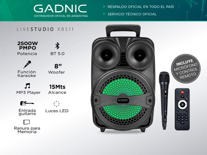 Parlante Gadnic Live Studio XBS11 Bluetooth 2500w Función Karaoke - 1