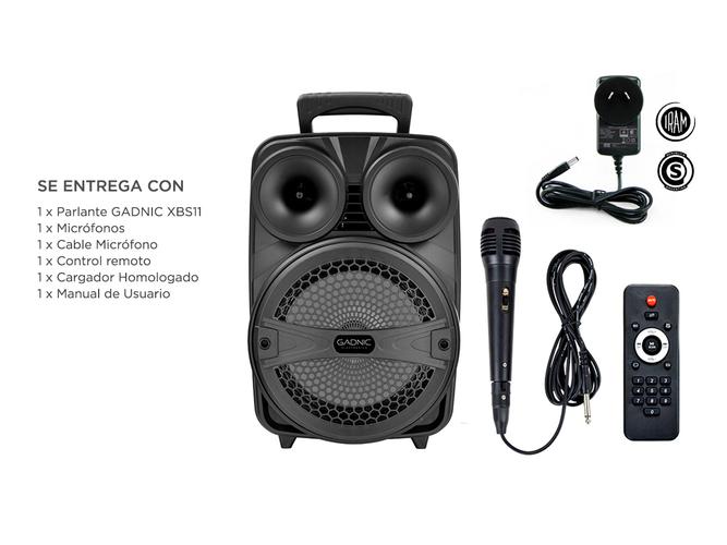Parlante Gadnic Live Studio XBS11 Bluetooth 2500w Función Karaoke - 6