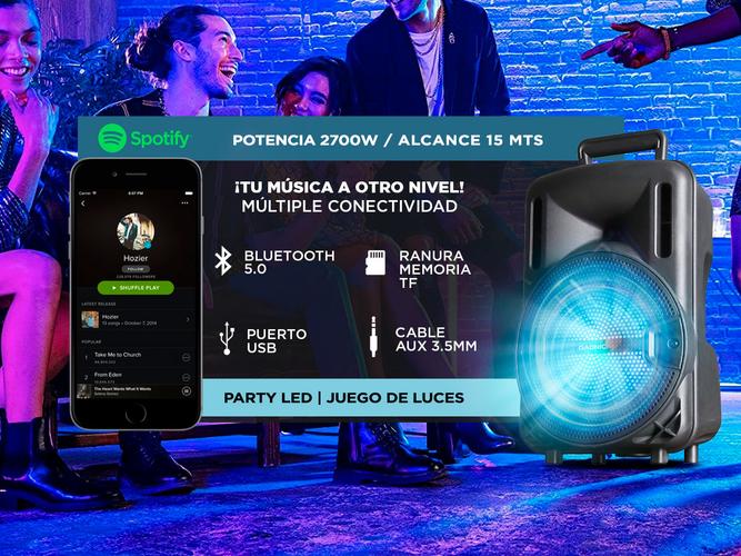 Parlante Gadnic Live Studio XBS16 Función Karaoke Bluetooth 2700w SubWoofer 8 - 2