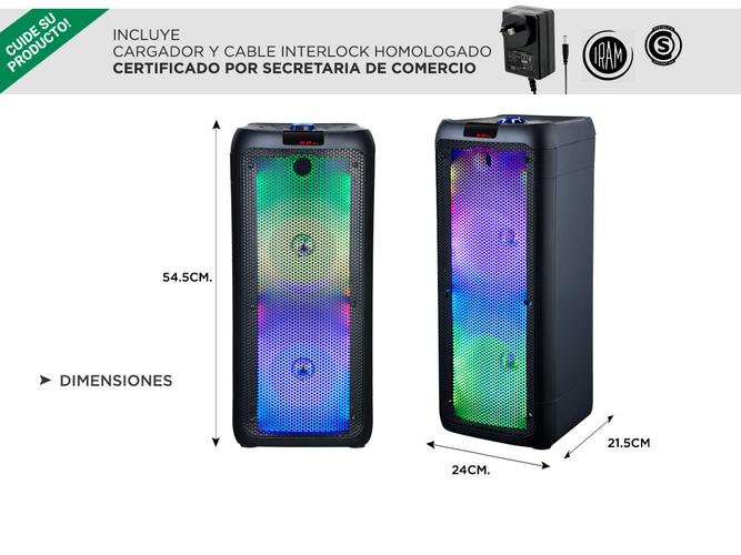 Parlante Gadnic Rocky Fire Led XBS30 Bluetooth 3000w SubWoofer 8 - 4