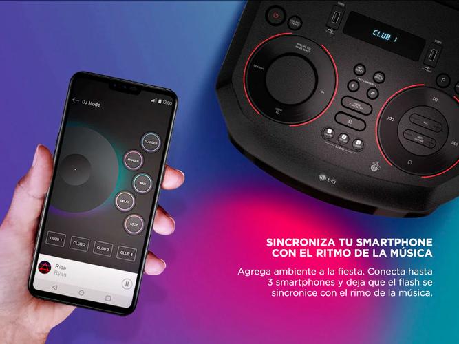 Parlante LG Xboom Rn5 Bluetooth Microfono 500w - 3