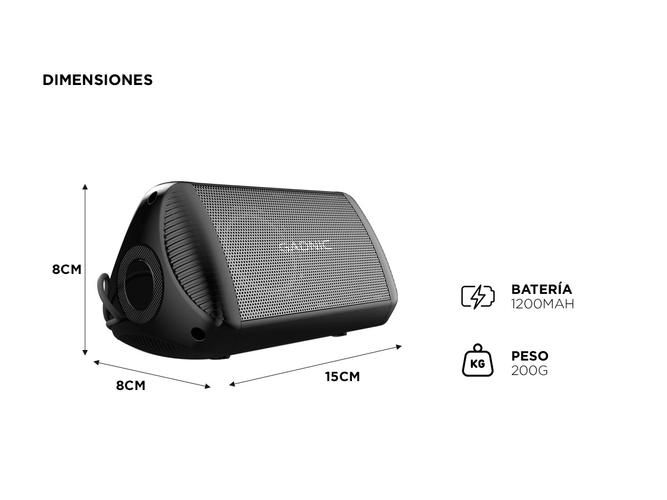 Parlante Gadnic Portátil Con Bluetooth   - 4