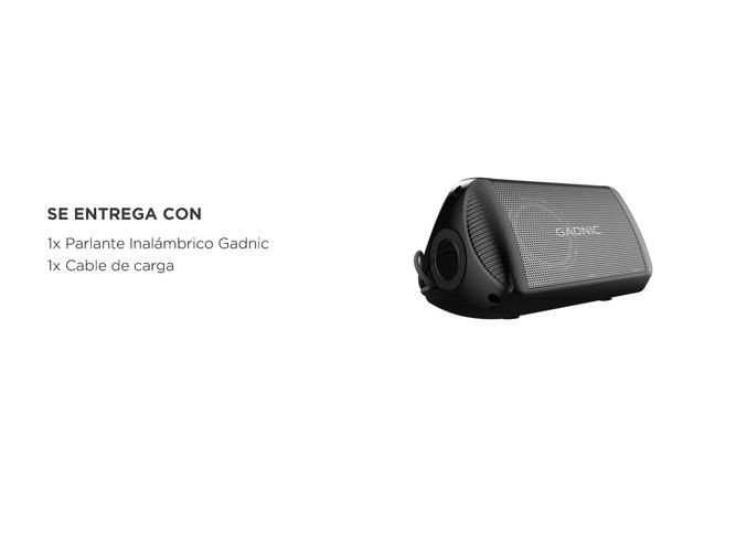 Parlante Gadnic Portátil Con Bluetooth   - 5