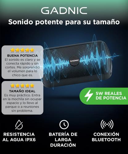 Parlante Gadnic Portátil Con Bluetooth   - 1