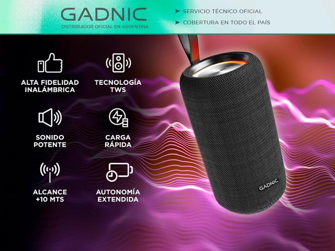 Parlante Portatil EchoGo Gadnic Bluetooth Con Luz RGB  Outlet - 1