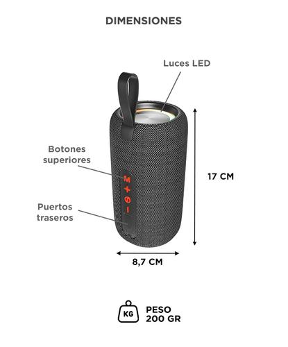 Parlante Portatil EchoGo Gadnic Bluetooth Con Luz RGB  Outlet - 5