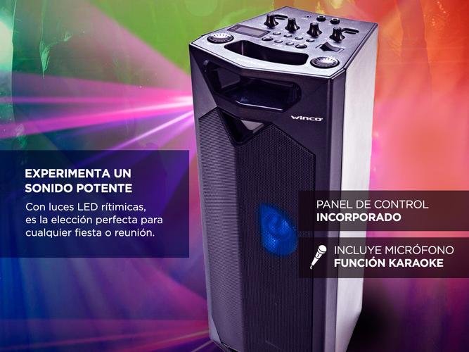 Parlante Inalambrico Winco W740 Bluetooth USB Karaoke Microfono - 2